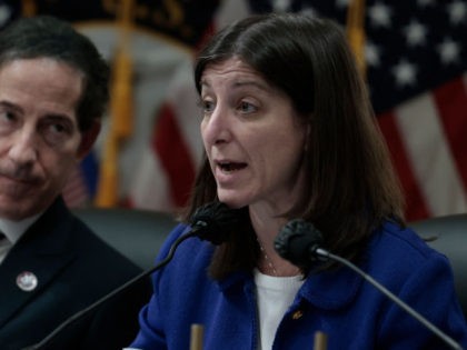 Rep. Jamie Raskin (D-MD) listens as Rep. Elaine Luria (D-VA) speaks during a business meeting with the select committee investigating the January 6 attack, on Capitol Hill on December 13, 2021 in Washington, DC. The committee met to consider voting on holding former White House chief of staff Mark Meadows …