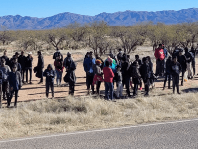 Border Patrol agents apprehend a group of 112 migrants including 70 unaccompanied minors. (U.S. Border Patrol/Tucson Sector)
