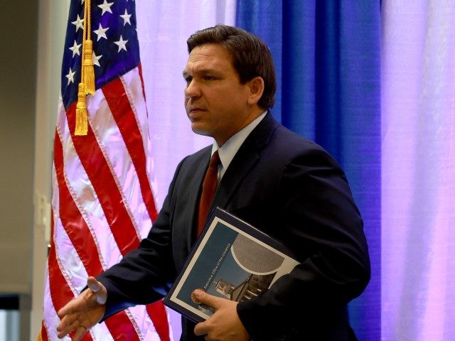 MIAMI, FLORIDA - JANUARY 26: Florida Gov. Ron DeSantis leaves after holding a press confer