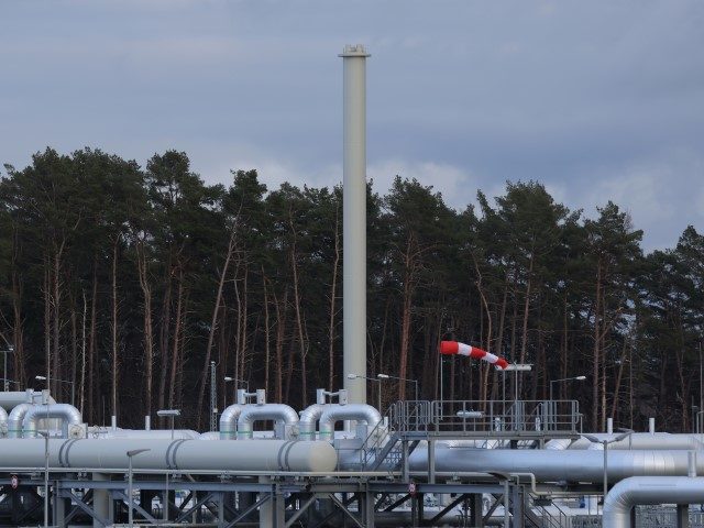 LUBMIN, GERMANY - FEBRUARY 02: The receiving station of the Nord Stream 2 gas pipeline sta