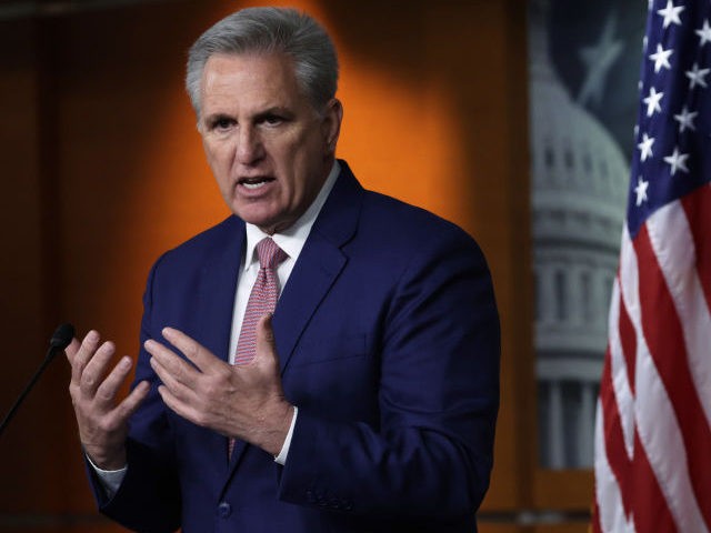 U.S. House Minority Leader Rep. Kevin McCarthy (R-CA) speaks during a weekly news conference at the U.S. Capitol on January 13, 2022 in Washington, DC. Leader McCarthy announced yesterday that he would not voluntarily cooperate with the Select Committee to Investigate the January 6th Attack on the United States Capitol …