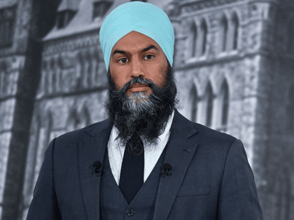 NDP leader Jagmeet Singh participates of the Face-a-Face 2021 debate at TVA studios in Montreal, Quebec on September 2, 2021