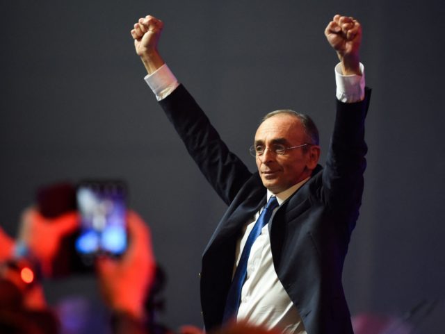 French far-right party Reconquete! presidential candidate Eric Zemmour attends a campaign rally in Lille, northern France, on February 5, 2022, ahead of the April 2022 presidential election in France. (Photo by JULIEN DE ROSA / AFP) (Photo by JULIEN DE ROSA/AFP via Getty Images)