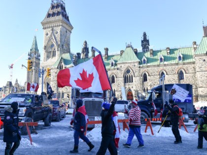 OTTAWA, ON - FEBRUARY 05: Protestors of the vaccine mandates implemented by Prime Minister