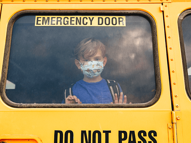 mask on school bus