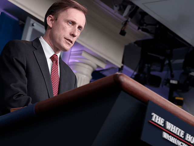 Ukraine Afghanistan - National Security Advisor Jake Sullivan speaks during the daily White House press briefing on January 13, 2022 in Washington, DC. During the briefing, Sullivan took questions on the Russia-Ukraine tensions. (Photo by Anna Moneymaker/Getty Images)