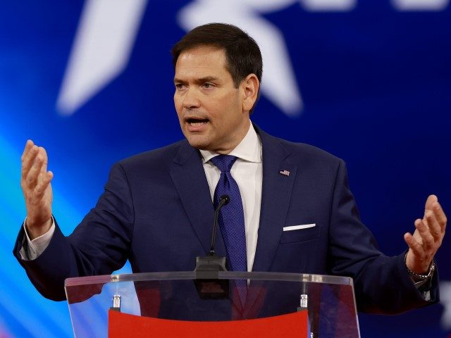 ORLANDO, FLORIDA - FEBRUARY 25: Sen. Marco Rubio (R-FL) speaks during the Conservative Pol