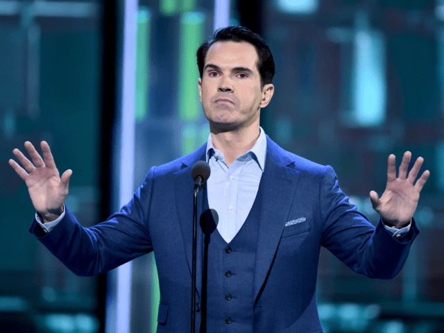 LOS ANGELES, CA - AUGUST 27: Comedian Jimmy Carr speaks onstage at The Comedy Central Roas