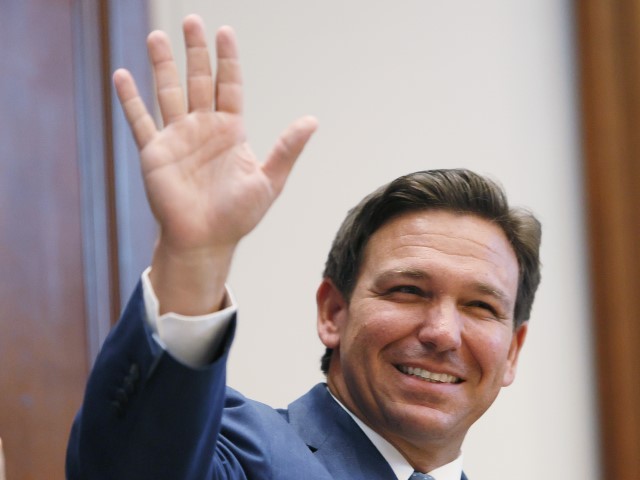 SURFSIDE, FLORIDA - JUNE 14: Florida Gov. Ron DeSantis arrives to speak during a press conference at the Shul of Bal Harbour on June 14, 2021 in Surfside, Florida. The governor spoke about the two bills he signed, HB 529 and HB 805. HB 805 ensures that volunteer ambulance services, including Hatzalah, can operate. HB 529 requires Florida schools to hold a daily moment of silence.