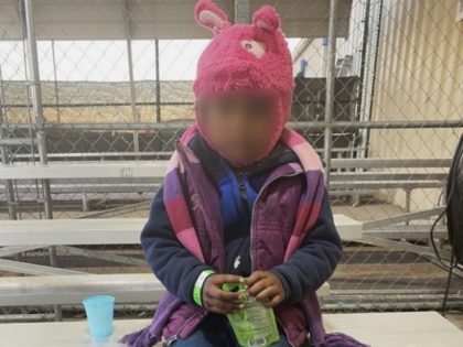 Border Patrol agents find a 5-year-old Honduran girl along the Rio Grande border with Mexico. (U.S. Border Patrol/Del Rio Sector)