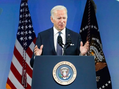 President Joe Biden speaks at the National Association of Counties 2022 Legislative Conference, Tuesday, Feb. 15, 2022, in Washington. (AP Photo/Alex Brandon)