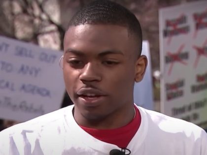 Quintez Brown at March for Our Lives 2018 Protesting Gun Violence