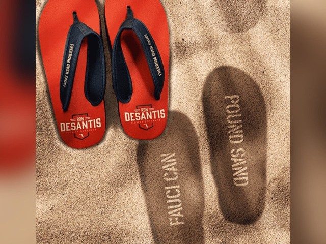 Florida Gov. Ron DeSantis’s (R) team continues to troll the left with campaign merchandise, now offering flip-flops that instruct Dr. Anthony Fauci to “pound sand.”
