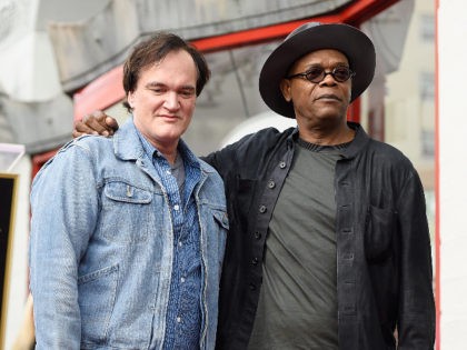 Director Quentin Tarantino and actor Samuel L. Jackson attend the Hollywood Walk of Fame star unveiling honoring Quentin Tarantino, in Hollywood, California, on December 21, 2015. AFP PHOTO /ANGELA WEISS / AFP / ANGELA WEISS (Photo credit should read ANGELA WEISS/AFP via Getty Images)