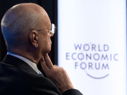 Founder and Executive Chairman of the World Economic Forum (WEF) Klaus Schwab is seen at the opening of the WEF Davos Agenda virtual sessions at the WEF's headquarters in Cologny near Geneva on January 17, 2022. (Photo by Fabrice CoffriniI/AFP via Getty Images)