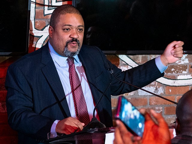 Manhattan District Attorney-elect Alvin Bragg, a former top deputy to New York's attorney general, speaks to supporters in New York, Tuesday, Nov. 2, 2021. Democrat Alvin Bragg was elected Tuesday as Manhattan's first Black district attorney, a position that will give him oversight of prosecutions and ongoing investigations involving former …