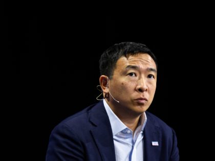 Andrew Yang, former Democratic presidential candidate and founder of the Forward Party, speaks during the Milken Institute Global Conference on October 20, 2021 in Beverly Hills, California. (Photo by Patrick T. FALLON / AFP) (Photo by PATRICK T. FALLON/AFP via Getty Images)