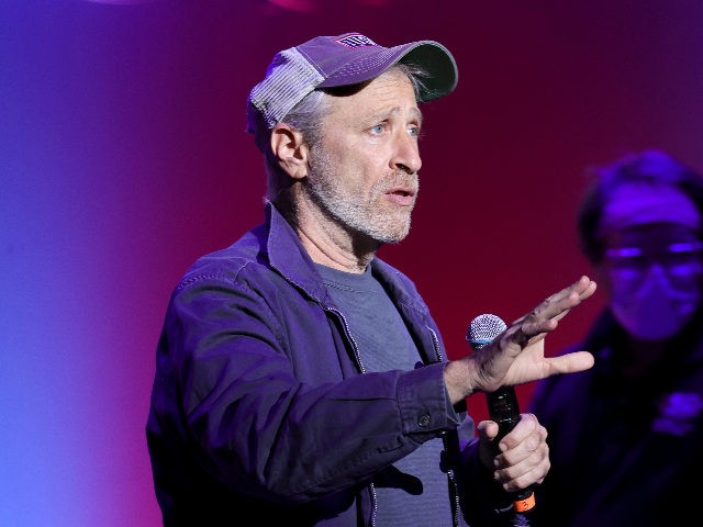 NEW YORK, NEW YORK - NOVEMBER 08: (EDITORIAL USE ONLY) Jon Stewart speaks onstage during t