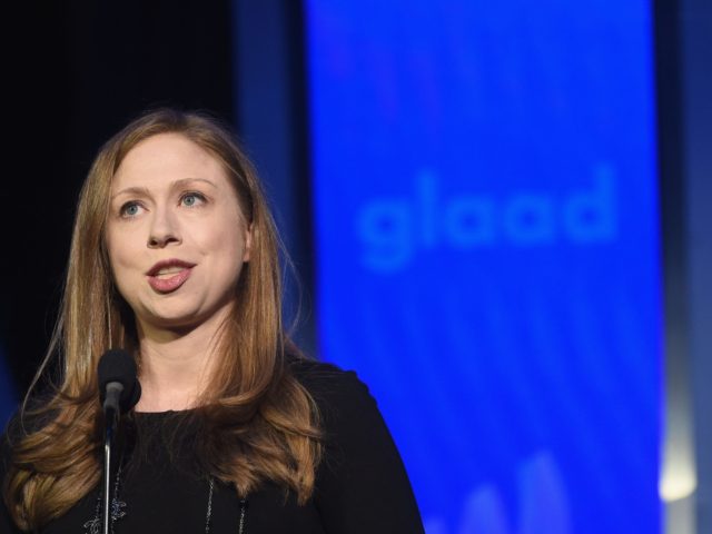 NEW YORK, NEW YORK - MAY 04: Chelsea Clinton speaks onstage during the 30th Annual GLAAD M
