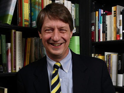 Author P.J. O'Rourke poses for a portrait at Book Soup February 5, 2007, in Los Angeles, California. (Photo by Michael Buckner/Getty Images)