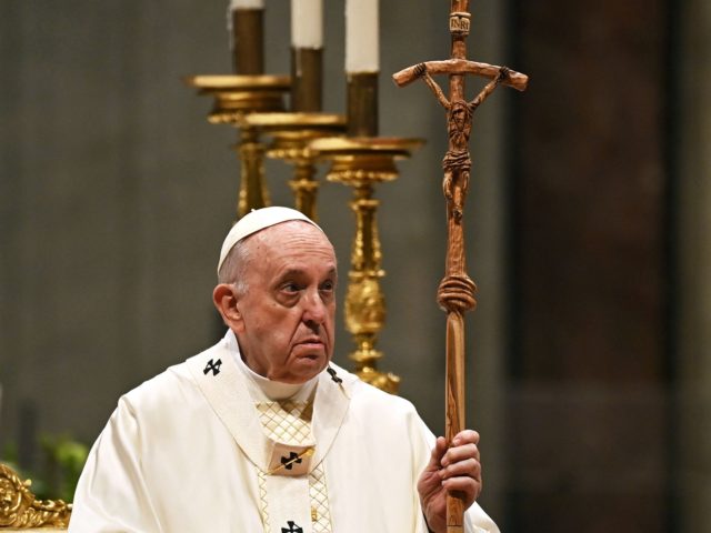 Pope Francis leads a mass on the occasion of the celebration of the World Day of Consecrat