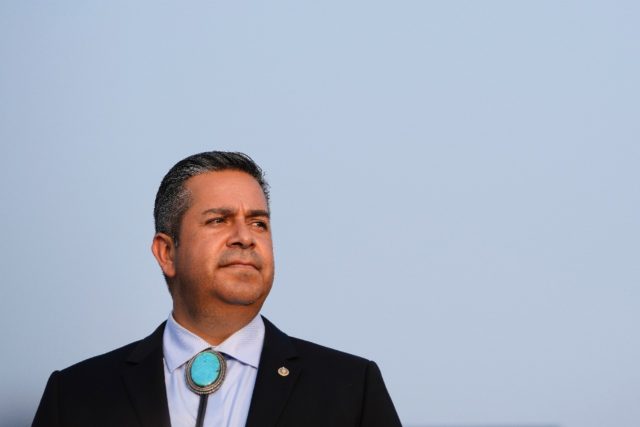 US Senator Ben Ray Lujan, pictured in September 2021, is expected to make a full recovery