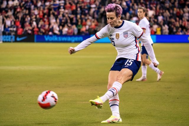 US star Megan Rapinoe was among nine American national team players who in an open letter