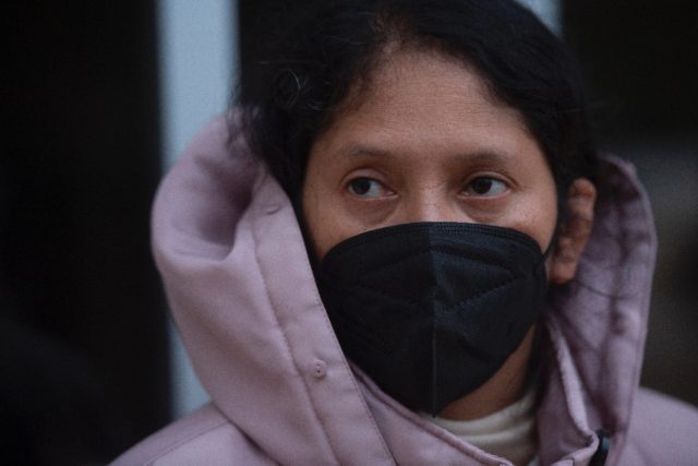 Carolina, wife of Peruvian fisherman Jonathan Calderon, who is missing, says her children