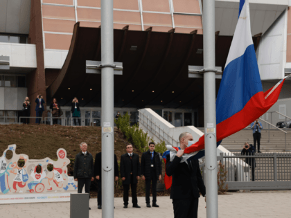 Employees of the Council of Europe remove the Russian flag from the Council of Europe building, Wednesday, March 16, 2022 in Strasbourg. The Council of Europe expelled Russia from the continent's foremost human rights body in an unprecedented move over its invasion and war in Ukraine. The 47-nation organization's committee …