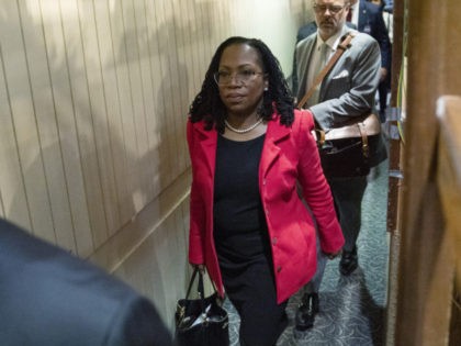 Supreme Court nominee Ketanji Brown Jackson arrives for the second day of her confirmation
