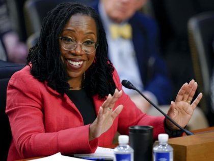 Supreme Court nominee Judge Ketanji Brown Jackson speaks during her confirmation hearing before the Senate Judiciary Committee Tuesday, March 22, 2022, on Capitol Hill in Washington. (AP Photo/Carolyn Kaster)