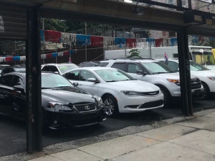 Used cars are diplayed at A Class Auto Sales, a used car dealership in downtown Brooklyn,