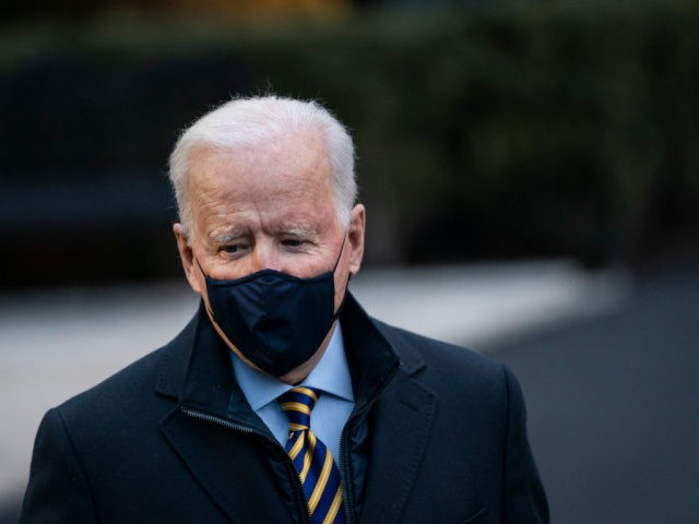 WASHINGTON, DC - FEBRUARY 16: U.S. President Joe Biden walks toward reporters on his way t
