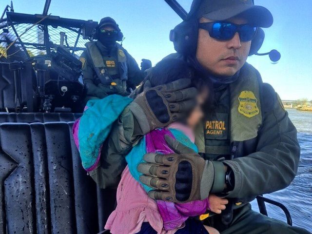 A Del Rio Sector Border Patrol river unit agents rescued a 4-year-old child who a human smuggler abandoned on the Texas riverbank of the Rio Grande. (U.S. Border Patrol/Del Rio Sector)