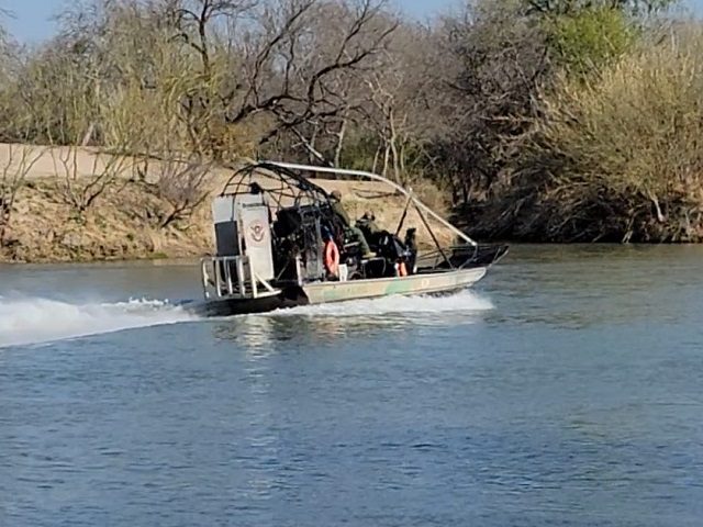 Eagle Pass Marine Unit Border Patrol agents searches the dangerous Rio Grande for a missin