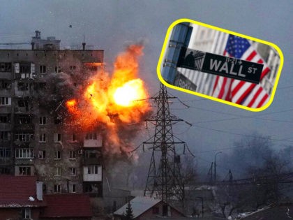 An explosion is seen in an apartment building after Russian's army tank fires in Mariupol, Ukraine, Friday, March 11, 2022. (AP Photo/Evgeniy Maloletka) The Wall St. street sign is framed by the American flags flying outside the New York Stock exchange, Friday, Jan. 14, 2022, in the Financial District. (AP …