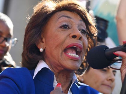 U.S. Rep. Maxine Waters (D-Calif.) speaks at a protest against U.S. President Donald Trump's National Emergency declaration, February 18, 2019, outside City Hall in Los Angeles, California. - The event is part of a nationwide mobilization in response to Trumps's invoking of a national emergency to receive more funding for …