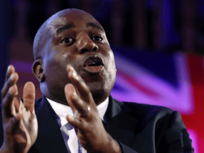 Britain's Labour party MP David Lammy addresses the Peoples Vote Rally: "The wind is changing on Brexit", in Westminster, central London on April 9, 2019. - British Prime Minister Theresa May meets the leaders of Germany and France on Tuesday in a last-gasp bid to keep her country from crashing …