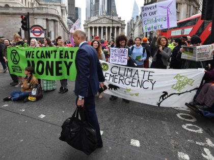 LONDON, ENGLAND - APRIL 25: Environmental campaigners from the "Extinction Rebellion&