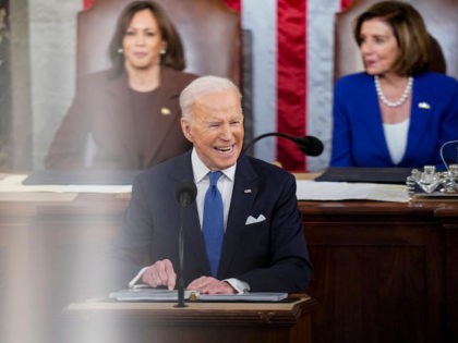WASHINGTON, DC - MARCH 01: U.S. President Joe Biden delivers the State of the Union address during a joint session of Congress in the U.S. Capitol’s House Chamber on March 01, 2022 in Washington, DC. During his first State of the Union address, Biden spoke on his administration’s efforts to …