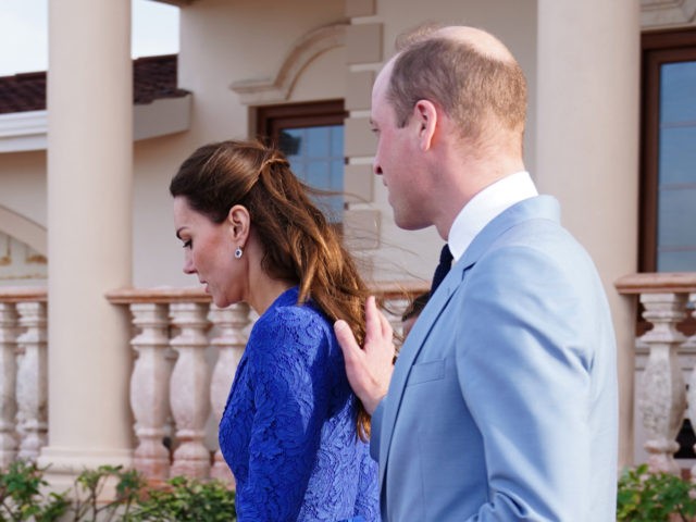 BELIZE CITY, BELIZE - MARCH 19: Catherine, Duchess of Cambridge and Prince William, Duke o