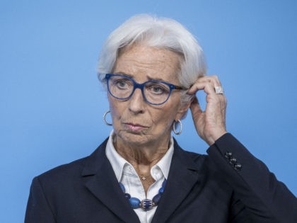 FRANKFURT AM MAIN, GERMANY - FEBRUARY 03: Christine Lagarde, President of the European Cen