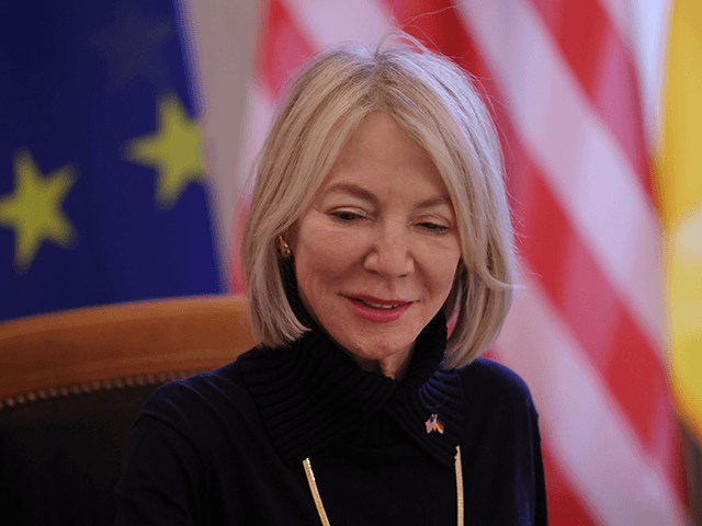New U.S. Ambassador to Germany Amy Gutmann arrives for her confirmation at Schloss Bellevue on February 17, 2022 in Berlin, Germany. Gutmann, 72, is the first woman to fill the post. She was previously president of the University of Pennsylvania. (Photo by Sean Gallup/Getty Images)