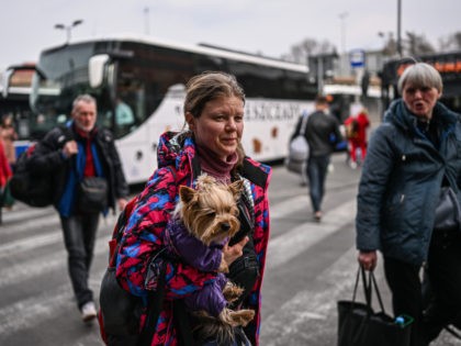 KRAKOW, POLAND - MARCH 29: People who fled the war in Ukraine arrive from Przemysl by bus on March 29, 2022 in Krakow, Poland. The Polish government has said it may spend €24 billion this year hosting refugees fleeing the war in Ukraine, and is seeking more support from the …