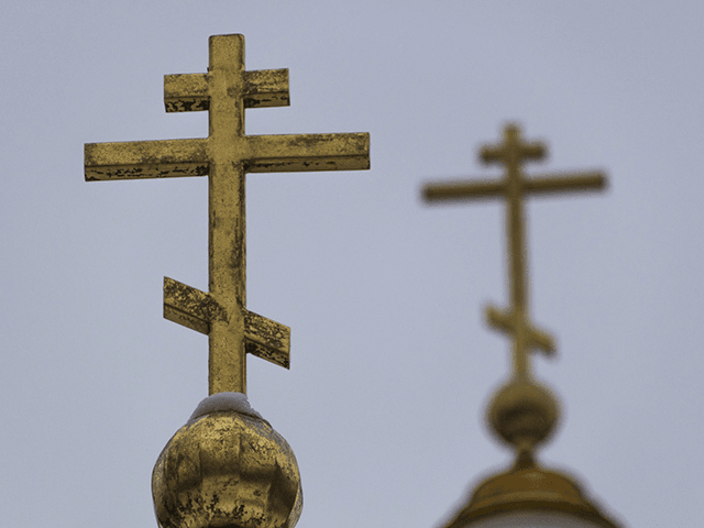 Christian cross with dome