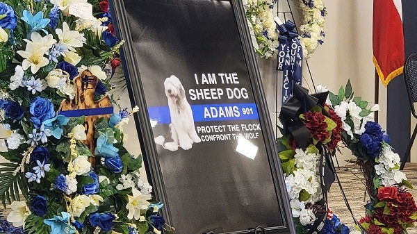 "I am the Sheep Dog" tribute to Deputy Neil Adams. (Bob Price/Breitbart Texas)