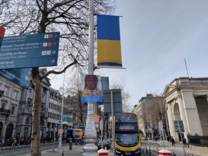 Ukraine Flag in Dublin City Centre (Peter Caddle)