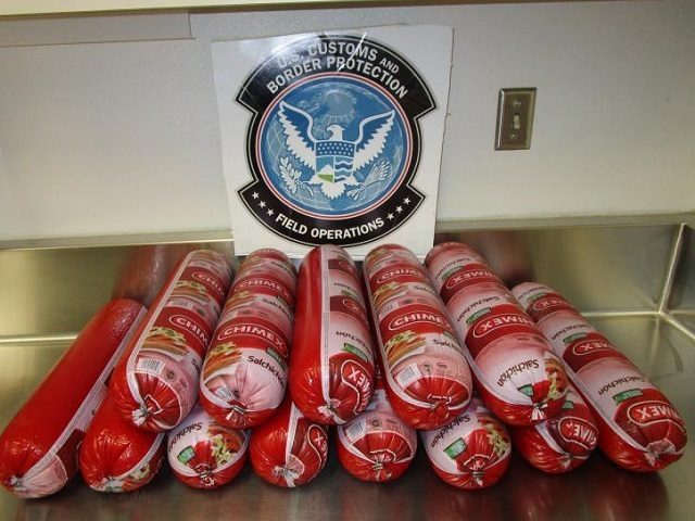 CBP officers seize illegal bologna at Texas and New Mexico border crossings. (U.S. Customs