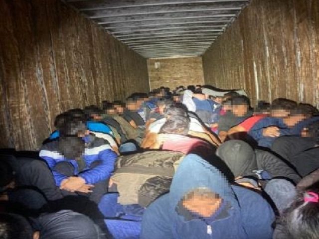 115 Migrants found in tractor-trailer in Texas near the border. (U.S. Border Patrol/Laredo