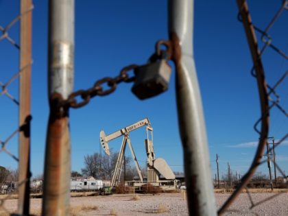 ODESSA, TEXAS - MARCH 13: An oil pumpjack works in the Permian Basin oil field on March 13